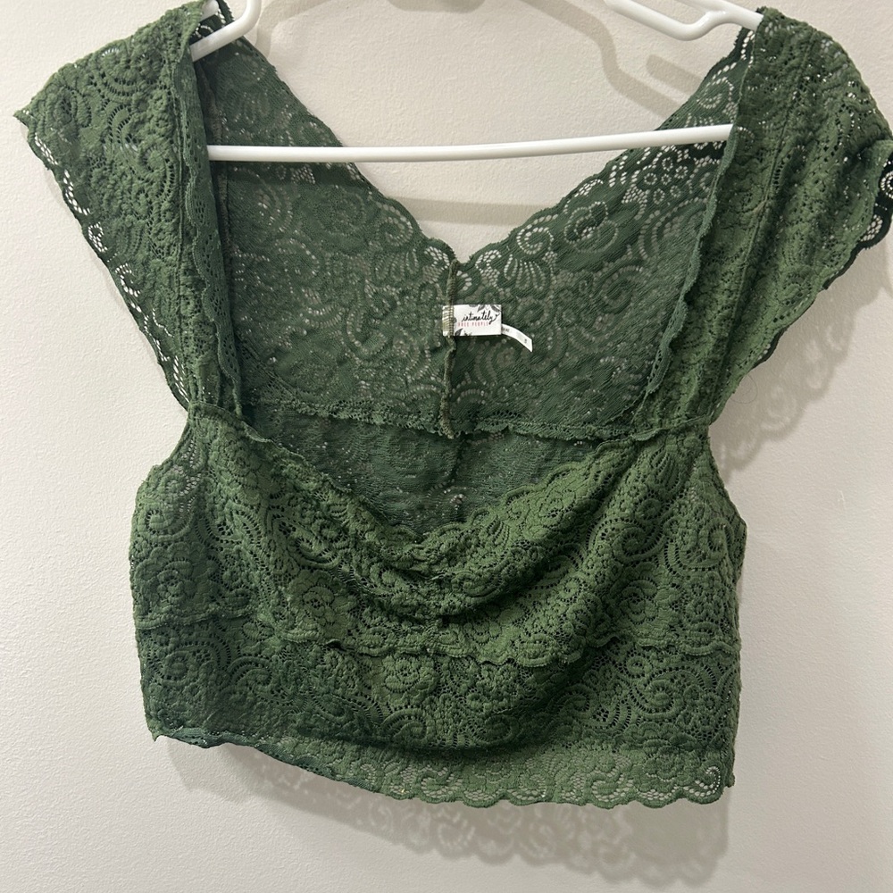 Free People Green Lace Bralette